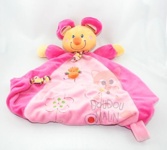  plat losange souris rose jaune fleur oiseau 
